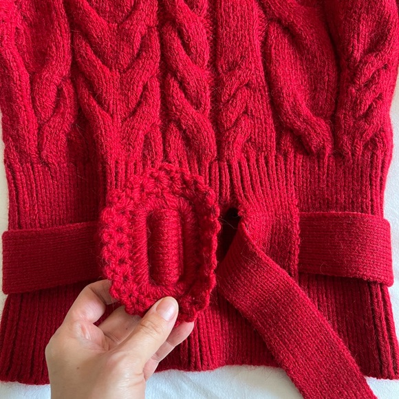 Cozy Red Zara Sweater Size Small - Picture 2 of 5